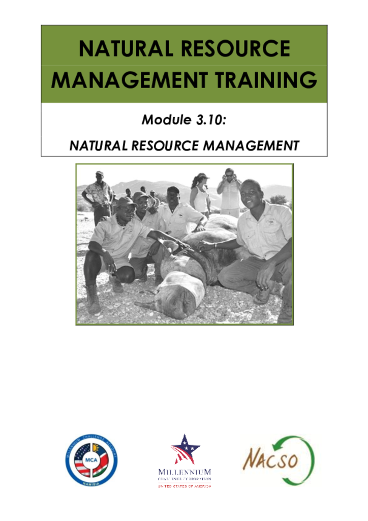 3.10 Natural Resource Management