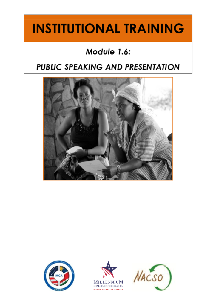 1.06 Public Speaking and Presentation