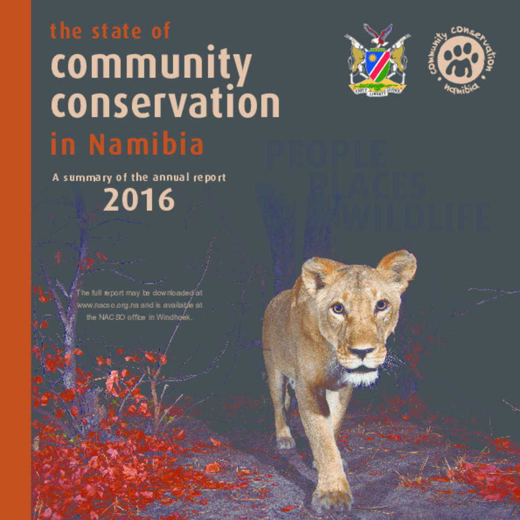 The State of Community Conservation Report 2016 - brochure