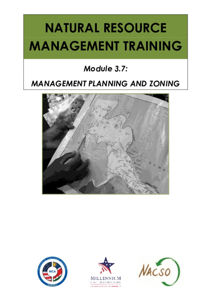 3.07 Management Planning and Zoning