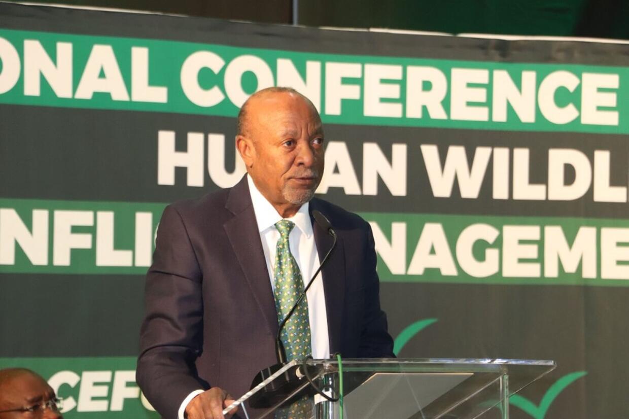 The Keynote speaker of the HWC Conference, His Excellency Dr. Nangolo Mbumba