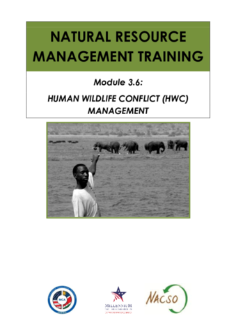 3.06 Human Wildlife Conflict (HWC) Management